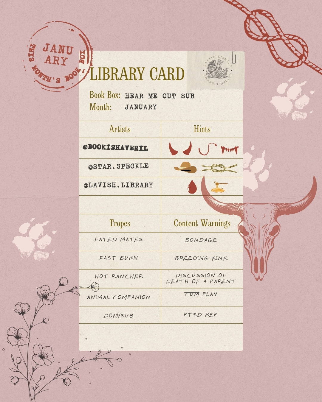 'Hear Me Out' January Box: One-off Purchase