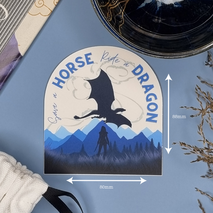 Save a Horse, Ride a Dragon Premium Sticker - Lavish Library