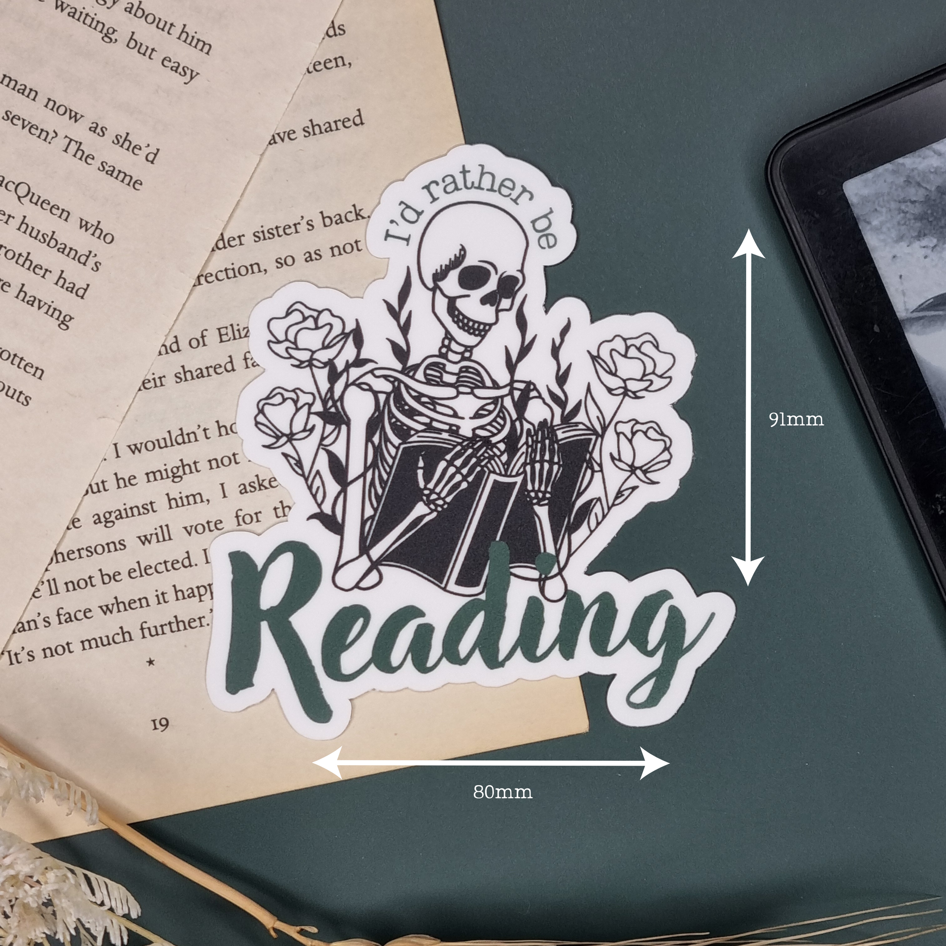 I'd Rather Be Reading Premium Sticker - Lavish Library