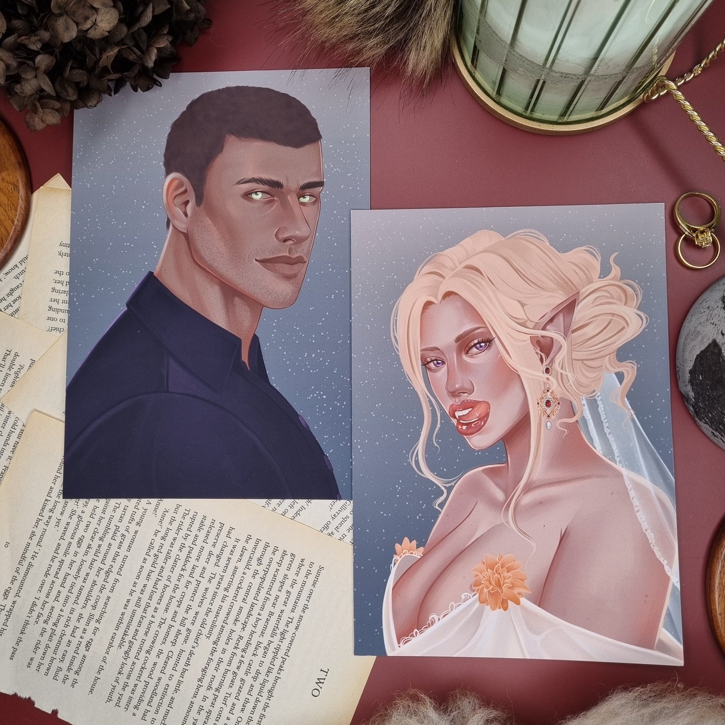 Misery & Lowe Character Portrait Set  - "Bride" inspired art print by Aokiart - Lavish Library