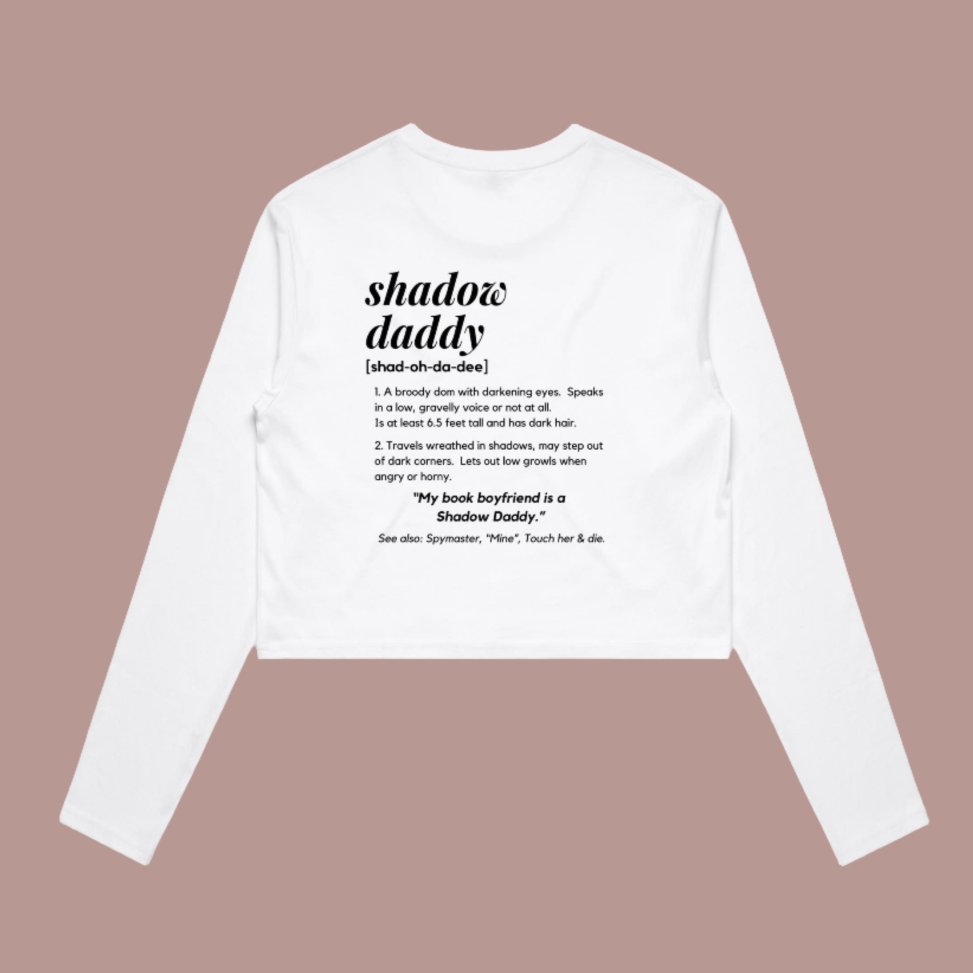 Shadow Daddy Long Sleeve Crop - Lavish Library