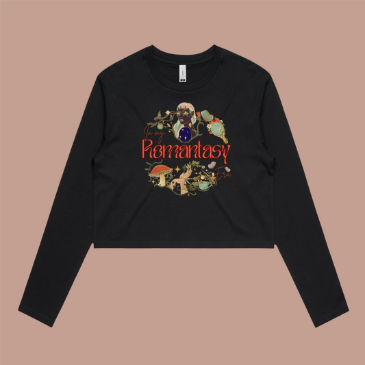 Romantasy Era Long Sleeve Crop - Lavish Library