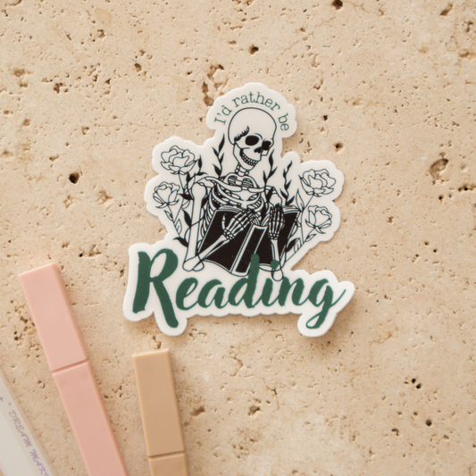 I'd Rather Be Reading Premium Sticker - Lavish Library