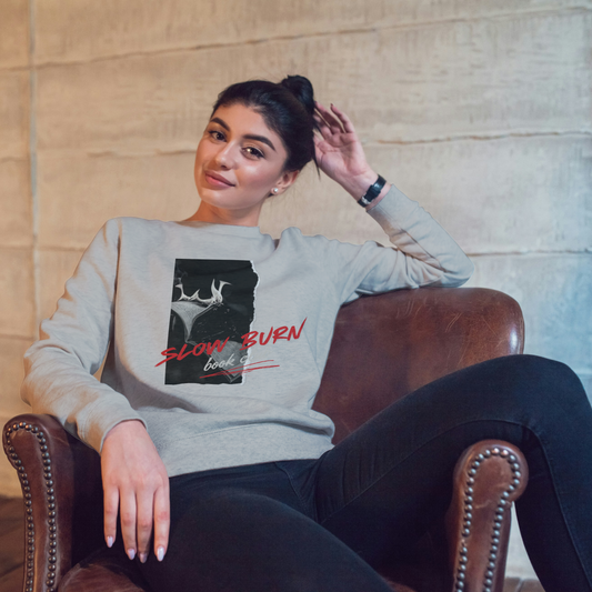 Slow Burn Bookclub Crew Sweatshirt (Boyfriend Fit) - Lavish Library